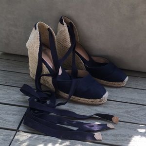 Castaner Espadrilles Carina 80 Wedge Navy 37